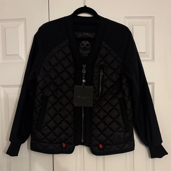 NWT Moose Knuckles Black Quilted SET Jacket size XS //Pants size S - Picture 2 of 16